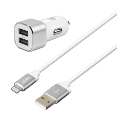 38937-S-02.JPG Kit 2 In 1 Lightning Fast Charge 12/24v Apple Lightning/dock 30 Pin Kit Di Ricarica
