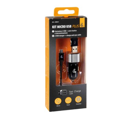 38941-S-01.JPG Kit 2 In 1 Micro Usb Fast Charge 12/24v Micro Usb Kit Di Ricarica