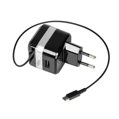 38947-S-01.JPG Caricabatteria Da Rete Micro Usb Con 1 Porta Usb Fast Charge 2400 Ma 100/230v Caricabatteria Usb 100/230v