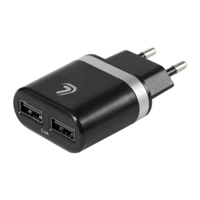 38949-A-01.JPG Caricabatteria Da Rete Con 2 Porte Usb 2400 Ma 100/230v Caricabatteria Usb 100/230v