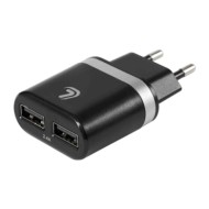 Caricabatteria Da Rete Con 2 Porte Usb 2400 Ma 100/230v Caricabatteria Usb 100/230v