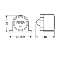 38968-D-01.JPG Presa Usb 2100ma 12/24v Prese Spinotti E Prese Corrente