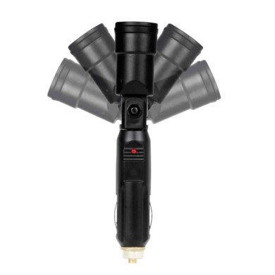 38983-S-03.JPG Adattatore Snodabile Per Presa Corrente 12/24v Prese Spinotti E Prese Corrente