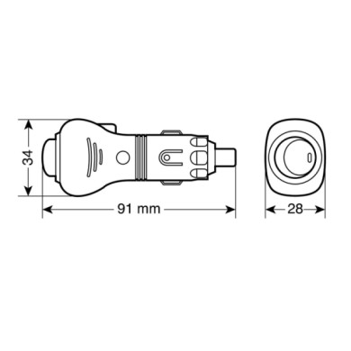 39003-D-01.JPG Spinotto Per Presa Accendisigari Con Ingresso Cavo Laterale 12/24v Spinotti Spinotti E Prese Corrente