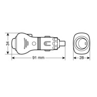 39003-D-01.JPG Spinotto Per Presa Accendisigari Con Ingresso Cavo Laterale 12/24v Spinotti Spinotti E Prese Corrente