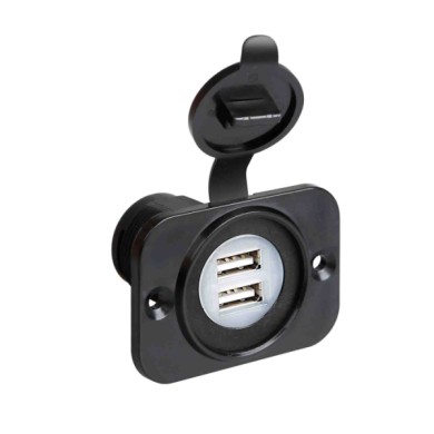 39005-D-01.JPG Ext 8 Doppia Presa Usb Montaggio Ad Incasso 12/24v Sistema Componibile Ext Spinotti E Prese Corrente