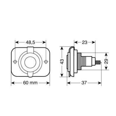 39007-S-01.JPG Ext 6 Presa Corrente Din Montaggio Ad Incasso 12/24v Sistema Componibile Ext Spinotti E Prese Corrente