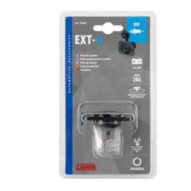 39007-C-01.JPG Ext 6 Presa Corrente Din Montaggio Ad Incasso 12/24v Sistema Componibile Ext Spinotti E Prese Corrente