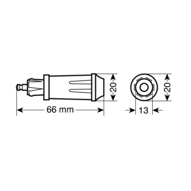 39027-S-01.JPG Spinotto Din Per Presa Accendisigari 12/24v Spinotti Spinotti E Prese Corrente