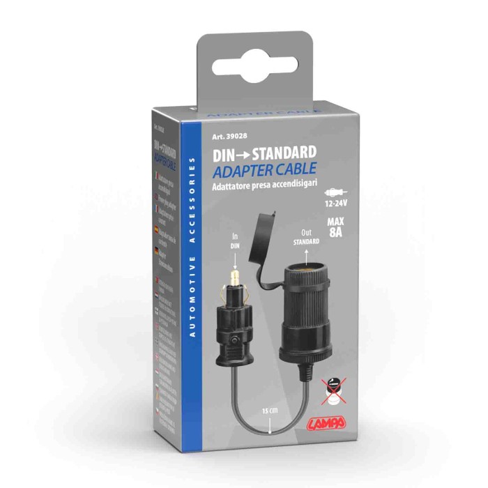 39028-S-01.JPG Adattatore Presa Corrente 12/24v Prese Spinotti E Prese Corrente