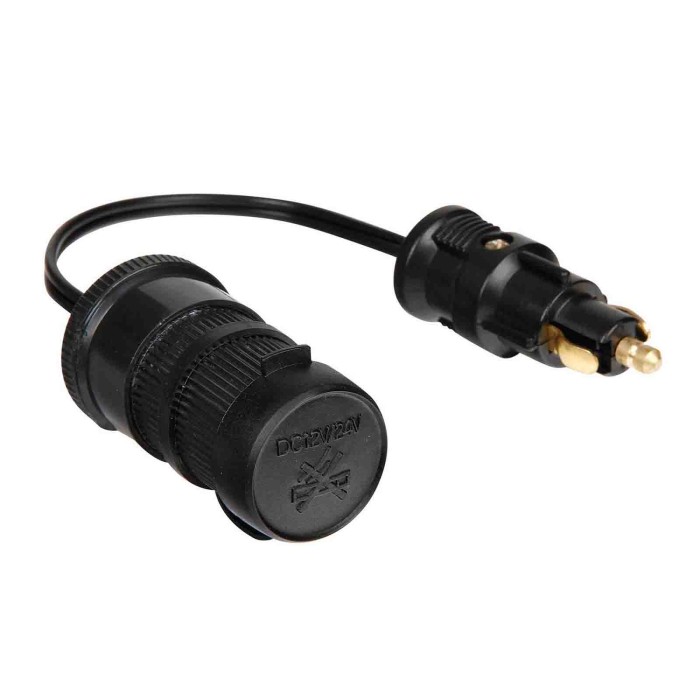 39028-C-01.JPG Adattatore Presa Corrente 12/24v Prese Spinotti E Prese Corrente