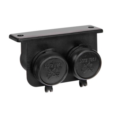 39029-S-02.JPG Doppia Presa Corrente Impermeabile Montaggio In Superficie 12/24v Prese Spinotti E Prese Corrente