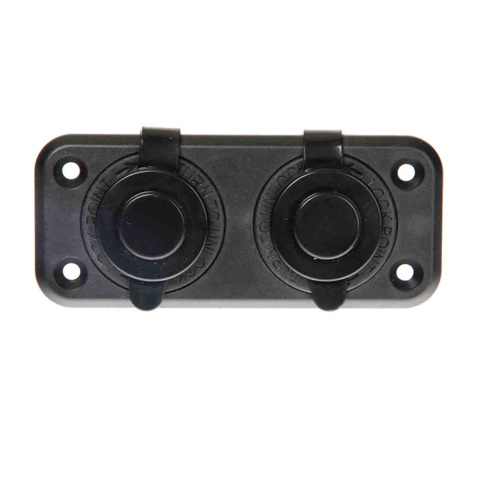 39037-S-01.JPG Ext 2 Doppia Presa Corrente Montaggio Ad Incasso 12/24v Sistema Componibile Ext Spinotti E Prese Corrente