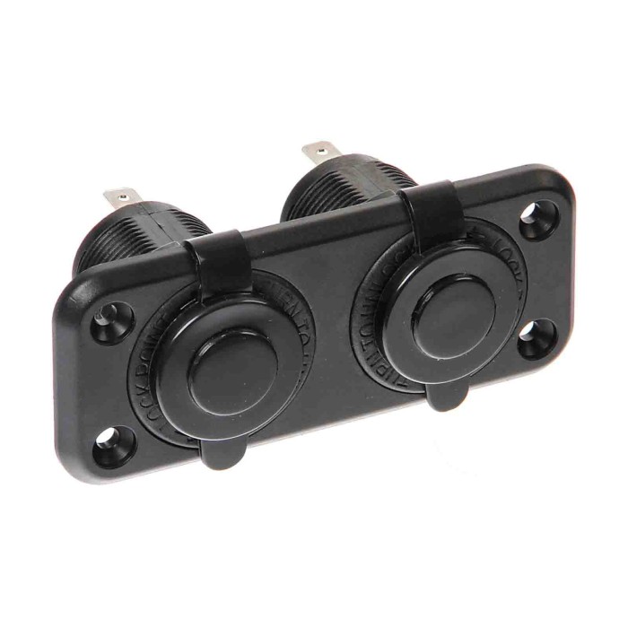 39037-S-02.JPG Ext 2 Doppia Presa Corrente Montaggio Ad Incasso 12/24v Sistema Componibile Ext Spinotti E Prese Corrente