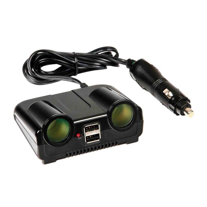 39039-S-02.JPG Power Center Presa Corrente Doppia Con Usb 12/24v Prese Spinotti E Prese Corrente