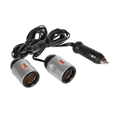 39054-S-01.JPG Presa Corrente Doppia Con Prolunga 12/24v Prese Spinotti E Prese Corrente 39054