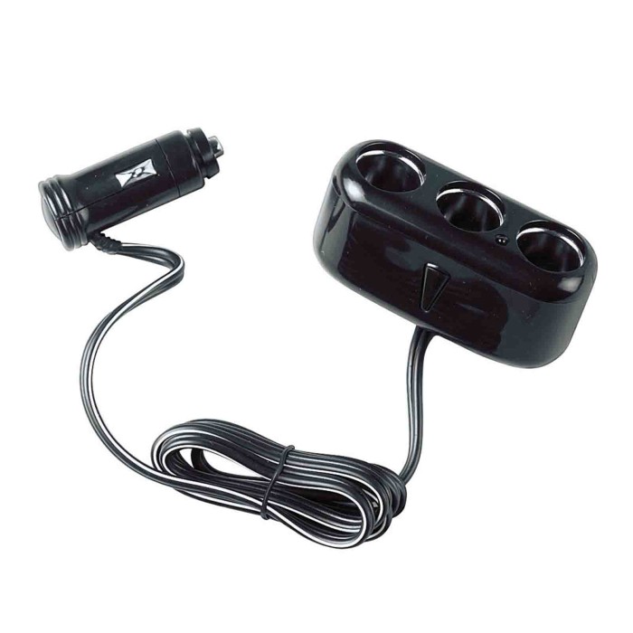 39059-A-01.JPG Presa Corrente Tripla Con Prolunga 12/24v Prese Spinotti E Prese Corrente 39059