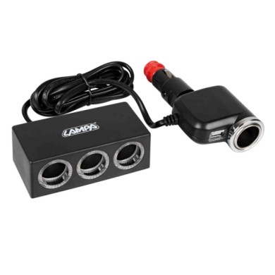 39131-S-02.JPG Duo 4+1 Presa Accendisigari Multipla Con Usb 12/24v Prese Spinotti E Prese Corrente