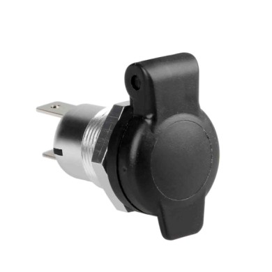 39132-S-02.JPG Presa Corrente Din In Alluminio Montaggio Ad Incasso 12/24v Prese Spinotti E Prese Corrente