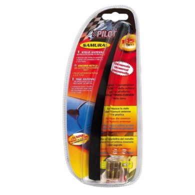 40194-S-01.JPG Samurai Stelo Antenna L 19 5 Cm Nero Steli Antenna Antenne