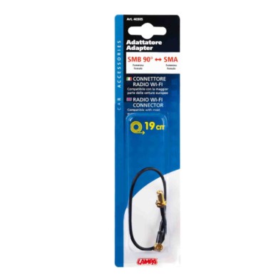 40305-S-01.JPG Adattatore Antenna Smb 90° Femmina sma Femmina 19 Cm Cablaggio Antenne Antenne