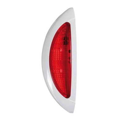 41476-S-01.JPG Luce Supplementare A 4 Led Bianco/rosso 9/32v Scocca Bianco Montaggio In Superficie Luci Perimetrali