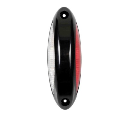 41477-S-02.JPG Luce Supplementare A 4 Led Bianco/rosso 9/32v Scocca Nero Montaggio In Superficie Luci Perimetrali