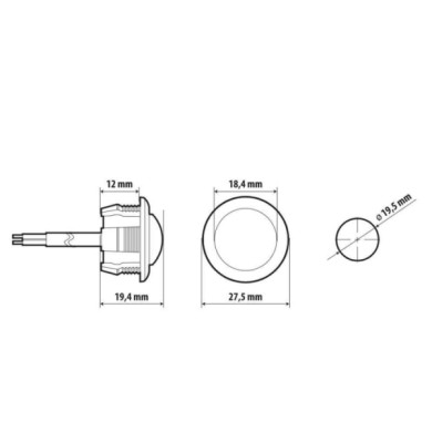 41482-D-01.JPG Luce Da Incasso A Led 12/24v Bianco Montaggio In Superficie Luci Perimetrali 41482