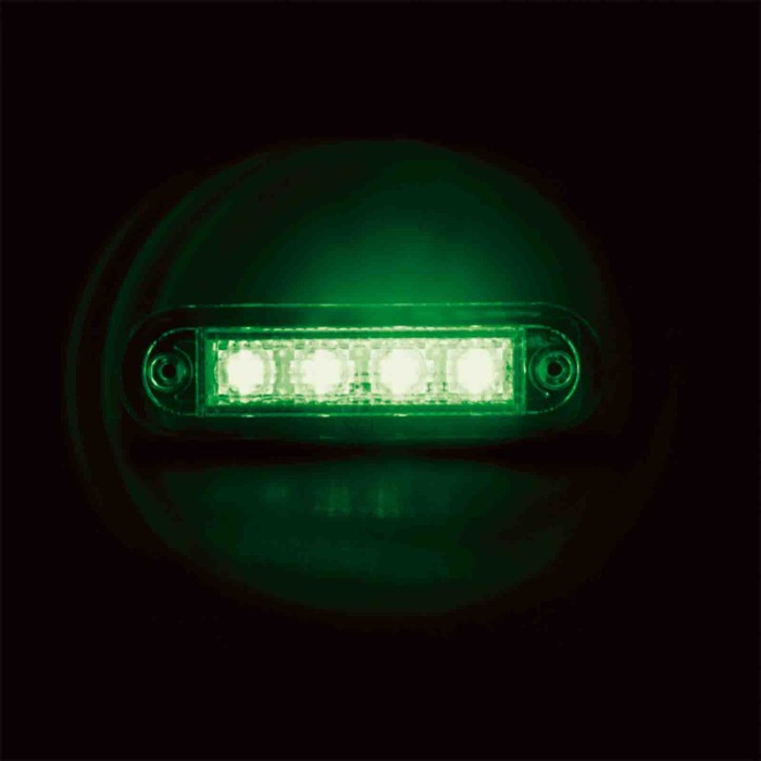 41494-S-01.JPG Luce A 4 Led Montaggio Ad Incasso 12/24v Verde Montaggio In Superficie Luci Perimetrali