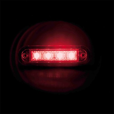 41496-S-01.JPG Luce A 4 Led Montaggio Ad Incasso 12/24v Rosso Montaggio In Superficie Luci Perimetrali