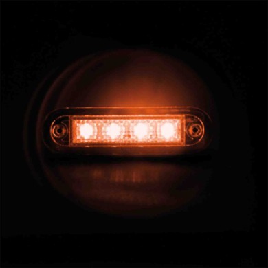 41497-S-01.JPG Luce A 4 Led Montaggio Ad Incasso 12/24v Arancio Montaggio In Superficie Luci Perimetrali