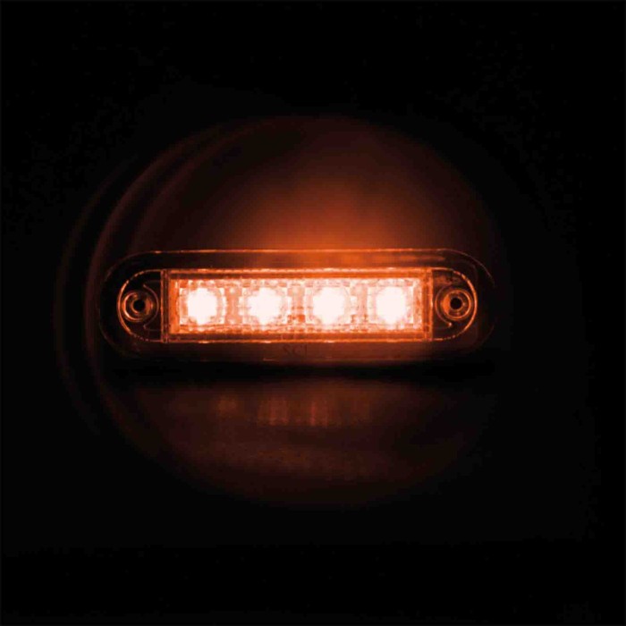 41497-S-01.JPG Luce A 4 Led Montaggio Ad Incasso 12/24v Arancio Montaggio In Superficie Luci Perimetrali