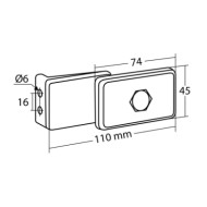 41518-S-01.JPG Luce Ingombro Con Catarifrangente E Staffa 12/24v Bianco Montaggio In Superficie Luci Perimetrali