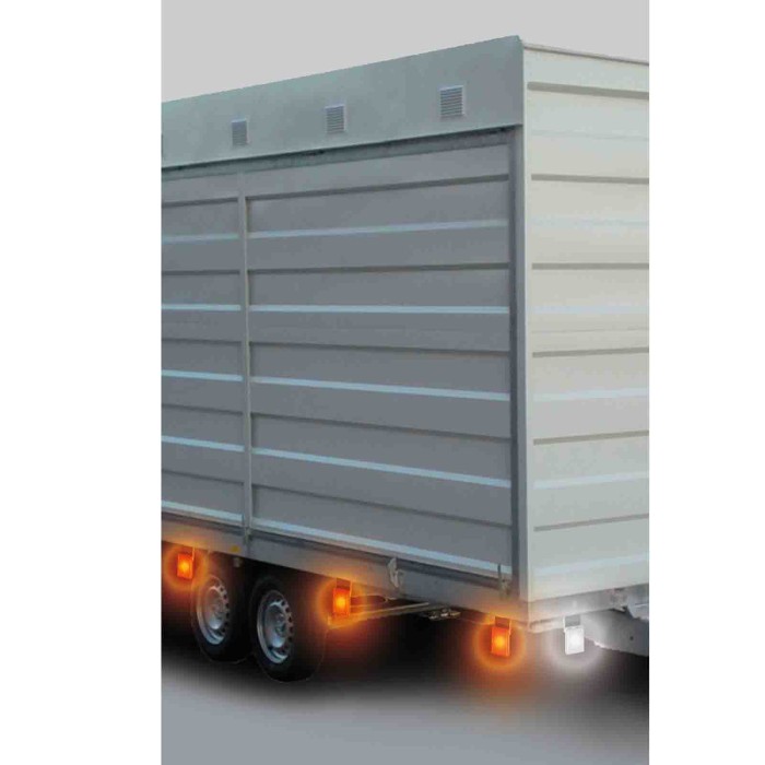 41519-S-01.JPG Luce Ingombro Con Catarifrangente E Staffa 12/24v Arancio Montaggio In Superficie Luci Perimetrali