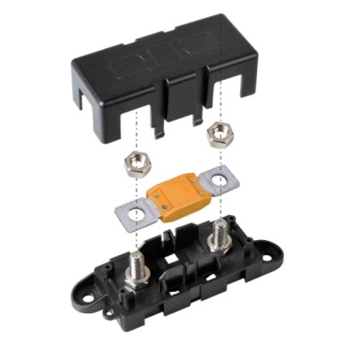 45009-S-01.JPG Porta Fusibile Tipo Anl Con Coperchio Portafusibili Fusibili