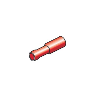 45063-D-02.JPG 10 Terminali Capicorda Femmina Rotondi Rosso Terminali Capicorda Cablaggio Elettrico