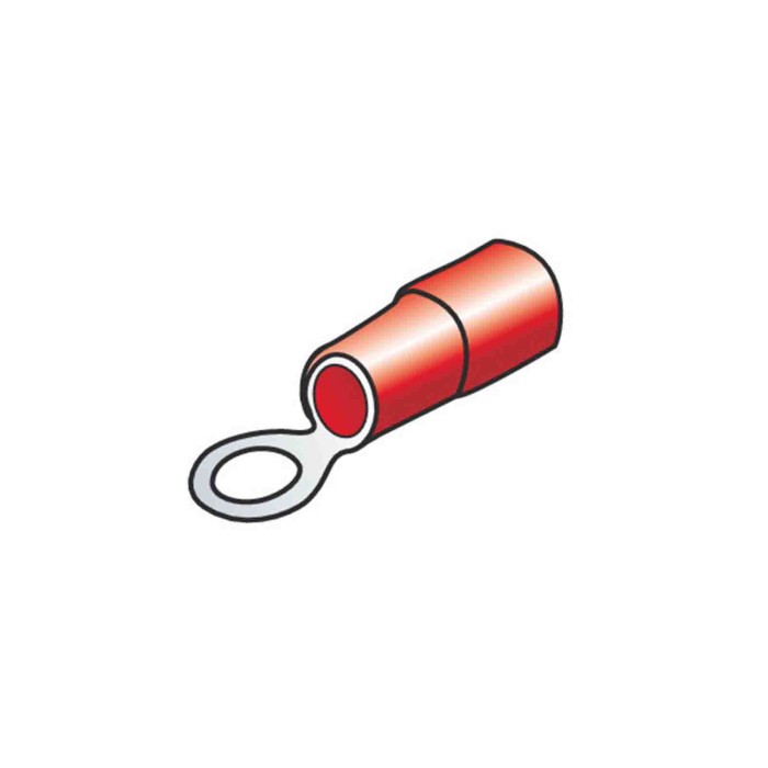 45066-D-02.JPG 10 Terminali Capicorda Ad Anello Rosso Terminali Capicorda Cablaggio Elettrico