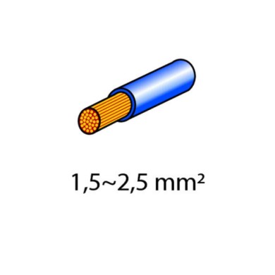 45067-D-01.JPG 10 Terminali Capicorda Ad Anello Blu Terminali Capicorda Cablaggio Elettrico