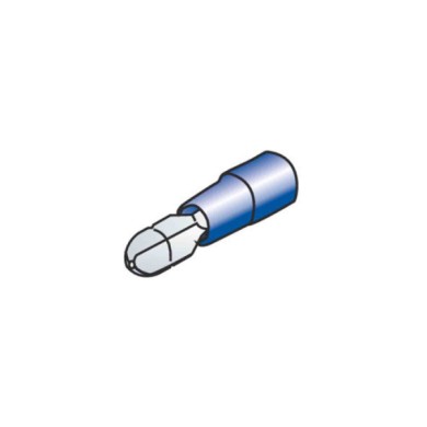 45073-D-02.JPG 10 Terminali Capicorda Maschio Rotondi Blu Terminali Capicorda Cablaggio Elettrico