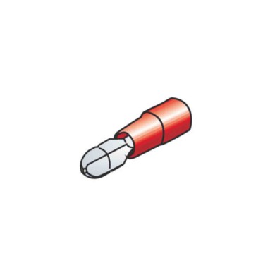 45074-D-02.JPG 10 Terminali Capicorda Maschio Rotondi Rosso Terminali Capicorda Cablaggio Elettrico