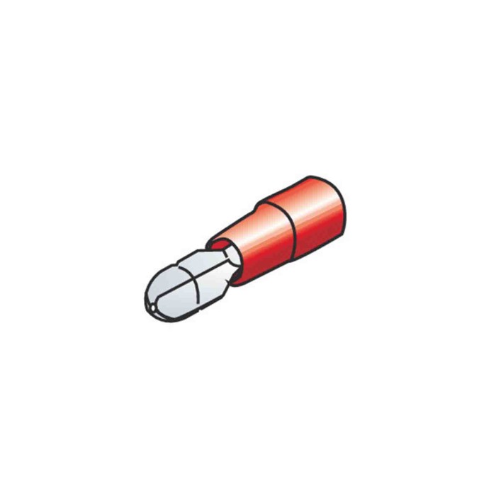 45074-D-02.JPG 10 Terminali Capicorda Maschio Rotondi Rosso Terminali Capicorda Cablaggio Elettrico
