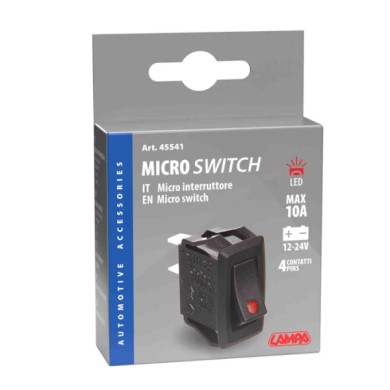 45541-C-01.JPG Micro Interruttore Con Spia A Led 12/24v Rosso Interruttori E Relè Cablaggio Elettrico