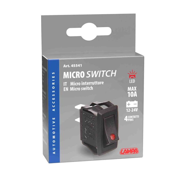 45541-C-01.JPG Micro Interruttore Con Spia A Led 12/24v Rosso Interruttori E Relè Cablaggio Elettrico