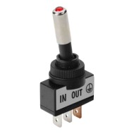 Interruttore A Leva Tipo Racing In Alluminio Con Spia A Led 12/24v Rosso 20a Interruttori E Relè Cablaggio Elettrico