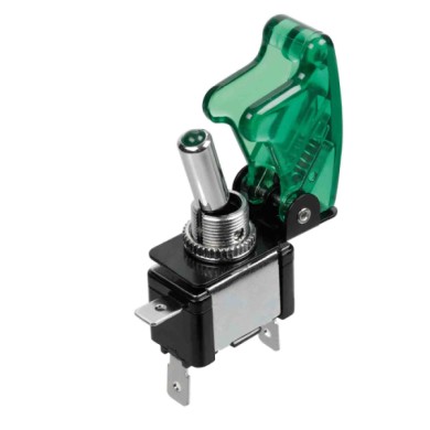 45563-D-01.JPG Interruttore A Leva Con Sicura In Alluminio Con Spia A Led 12/24v Verde 20a Interruttori E Relè Cablaggio Elettri