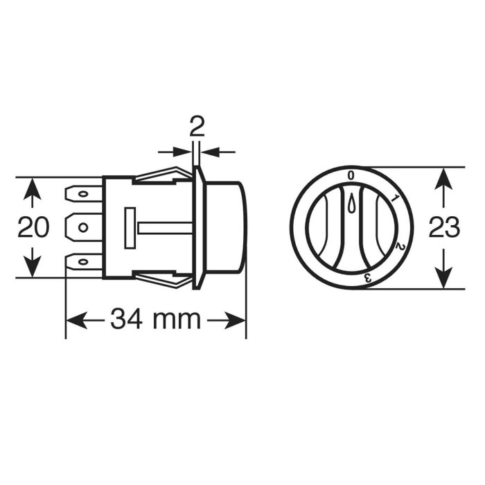 45566-D-01.JPG Interruttore A Rotazione 12/24v 10a Interruttori E Relè Cablaggio Elettrico