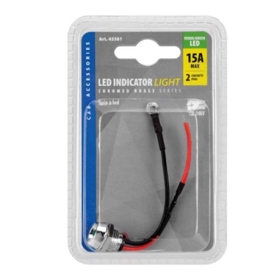 45581-C-01.JPG Spia A Led In Ottone Cromato 12/24v Verde 15a Interruttori E Relè Cablaggio Elettrico