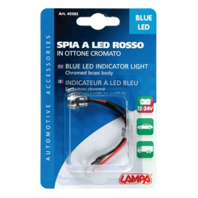 45582-C-01.JPG Spia A Led In Ottone Cromato 12/24v Blu 15a Interruttori E Relè Cablaggio Elettrico