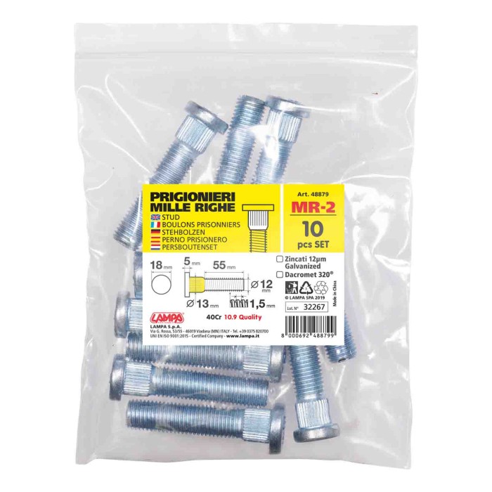 48879-S-01.JPG Set 10 Prigionieri Mille Righe Mr2 Busta Bulloneria Distanziali Ruota