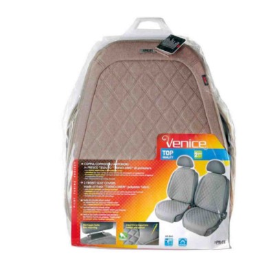 54177-C-01.JPG Venice Coppia Coprisedili Anteriori In Fresco Tessuto Tekno Lino Di Poliestere Beige Coprisedili Anteriori Copris